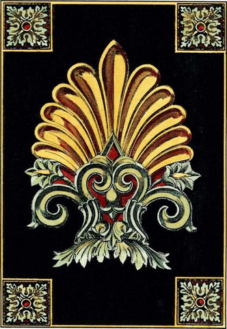 Petite Finial on Black II White Modern Wood Framed Art Print with Double Matting by Vision Studio