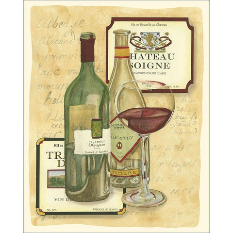 Small Wine Tasting II Black Modern Wood Framed Art Print by Vision Studio