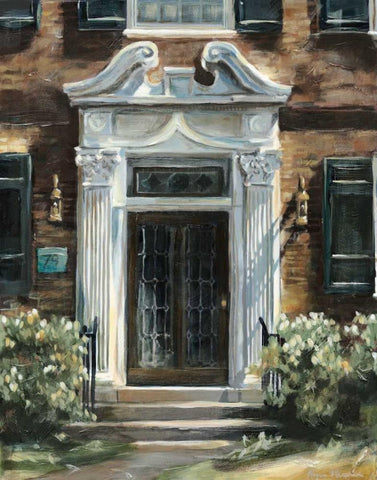 Custom Monument Avenue White Modern Wood Framed Art Print with Double Matting by Meagher, Megan