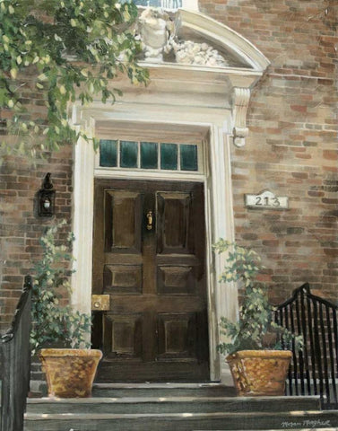 Custom Grove Avenue Black Ornate Wood Framed Art Print with Double Matting by Meagher, Megan