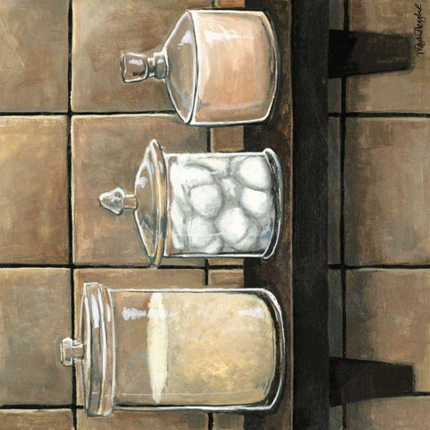 Modern Bath Elements II White Modern Wood Framed Art Print by Meagher, Megan