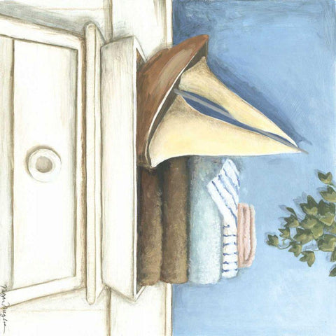 Coastal Bath I Gold Ornate Wood Framed Art Print with Double Matting by Meagher, Megan