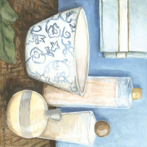 Coastal Bath II White Modern Wood Framed Art Print by Meagher, Megan