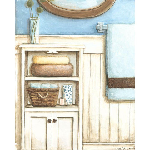 Coastal Bath III White Modern Wood Framed Art Print by Meagher, Megan