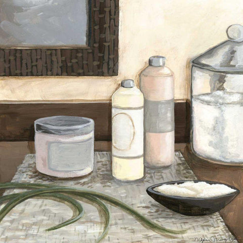 Spa Retreat I Black Modern Wood Framed Art Print by Meagher, Megan