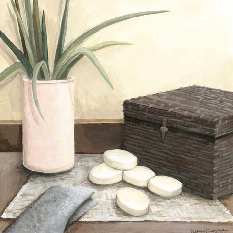 Spa Retreat IV White Modern Wood Framed Art Print by Meagher, Megan