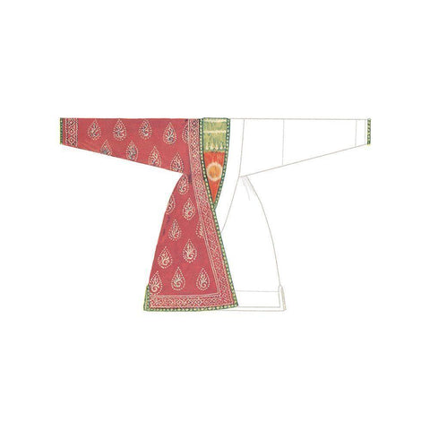 Asian Costume III White Modern Wood Framed Art Print by Vision Studio