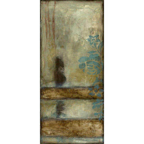 Teal Patina II White Modern Wood Framed Art Print by Goldberger, Jennifer