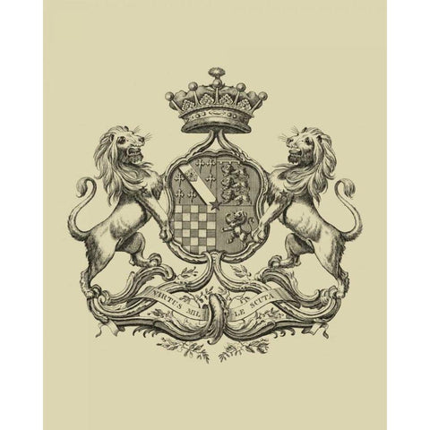 Heraldry I White Modern Wood Framed Art Print by Vision Studio