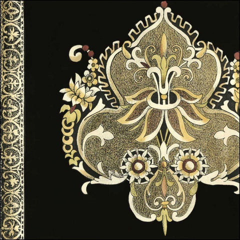 Small Regal Adornments I Black Ornate Wood Framed Art Print with Double Matting by Zarris, Chariklia