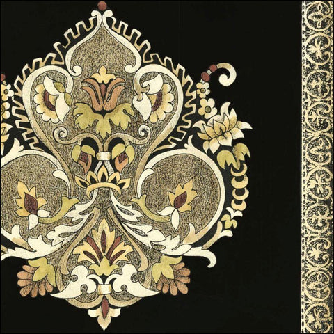 Small Regal Adornments II Black Ornate Wood Framed Art Print with Double Matting by Zarris, Chariklia