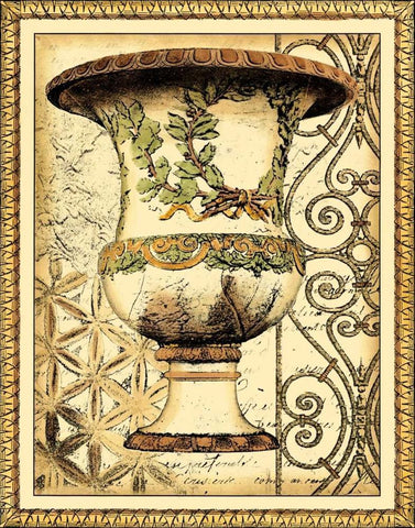 Small Gardens of Versailles II Black Ornate Wood Framed Art Print with Double Matting by Vision Studio