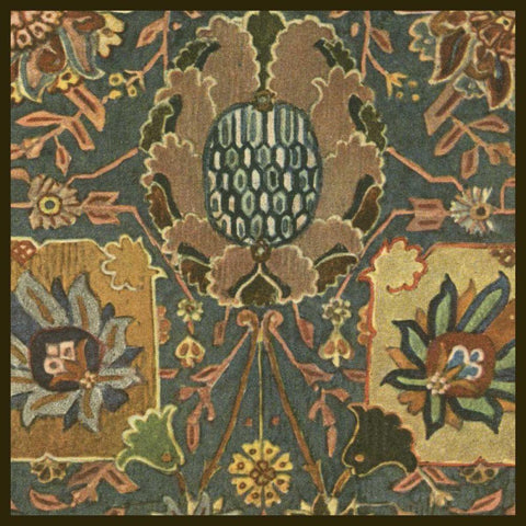 Persian Carpet IV Black Modern Wood Framed Art Print by Vision Studio