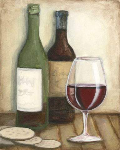 Cabernet White Modern Wood Framed Art Print with Double Matting by Meagher, Megan