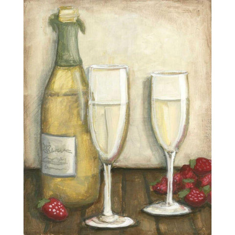 Champagne White Modern Wood Framed Art Print by Meagher, Megan