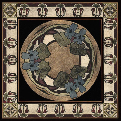 Arts and Crafts Motif I Gold Ornate Wood Framed Art Print with Double Matting by Vision Studio