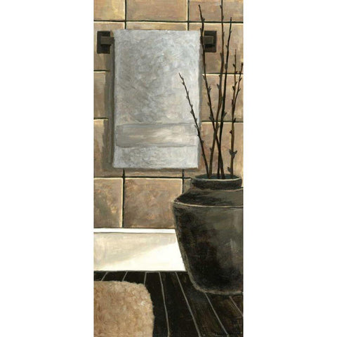 Modern Bath Panel II White Modern Wood Framed Art Print by Meagher, Megan