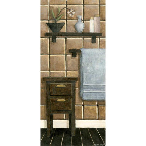 Modern Bath Panel IV Gold Ornate Wood Framed Art Print with Double Matting by Meagher, Megan