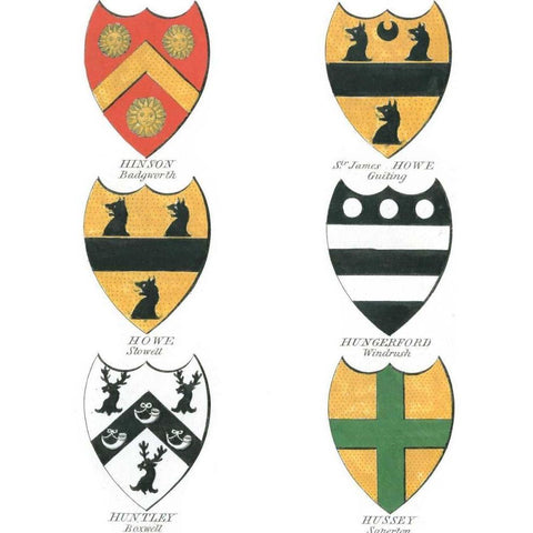 Coat of Arms II Gold Ornate Wood Framed Art Print with Double Matting by Catton