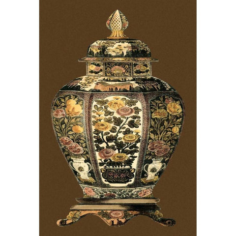 Small Amber Porcelain II Black Modern Wood Framed Art Print by Vision Studio