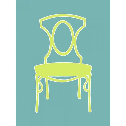 Small Graphic Chair I Gold Ornate Wood Framed Art Print with Double Matting by Zarris, Chariklia