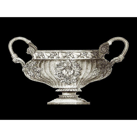 Small Garden Antiquities I (AH) Black Modern Wood Framed Art Print by Vision Studio