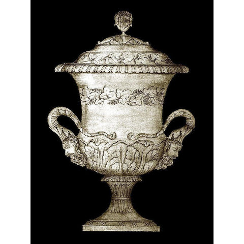 Small Garden Antiquities IV (AH) Gold Ornate Wood Framed Art Print with Double Matting by Vision Studio