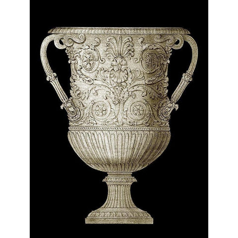 Small Garden Antiquities V (AH) Gold Ornate Wood Framed Art Print with Double Matting by Vision Studio