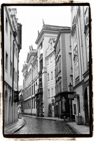 The Streets of Prague II Black Ornate Wood Framed Art Print with Double Matting by DeNardo, Laura
