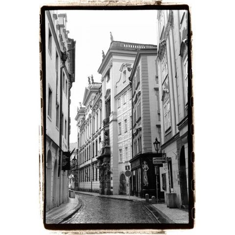 The Streets of Prague II White Modern Wood Framed Art Print by DeNardo, Laura