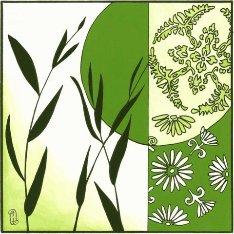 Kimono Garden IV White Modern Wood Framed Art Print by Meagher, Megan