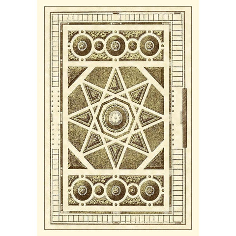 Small Garden Maze VI Black Modern Wood Framed Art Print with Double Matting by Blondel, J.F.