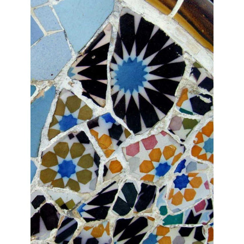 Mosaic Fragments I White Modern Wood Framed Art Print by Vision Studio