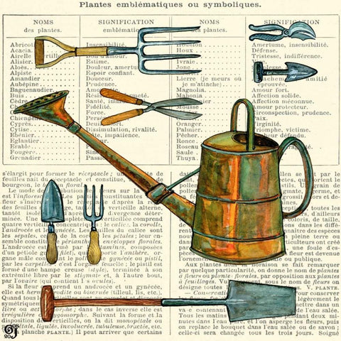 Garden Can White Modern Wood Framed Art Print by Joyner, Ginny