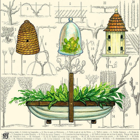 Garden Trug Black Modern Wood Framed Art Print by Joyner, Ginny