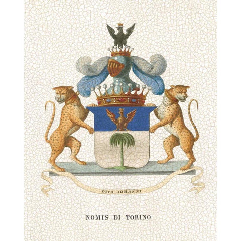 Stately Heraldry II Black Modern Wood Framed Art Print by Vision Studio