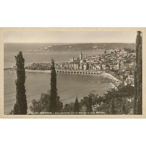 Summer in France VI Black Modern Wood Framed Art Print with Double Matting by Unknown