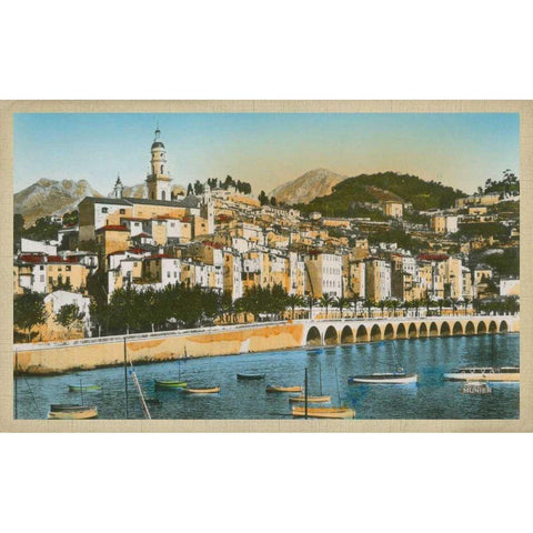 The Cote dAzur III Black Modern Wood Framed Art Print by Unknown