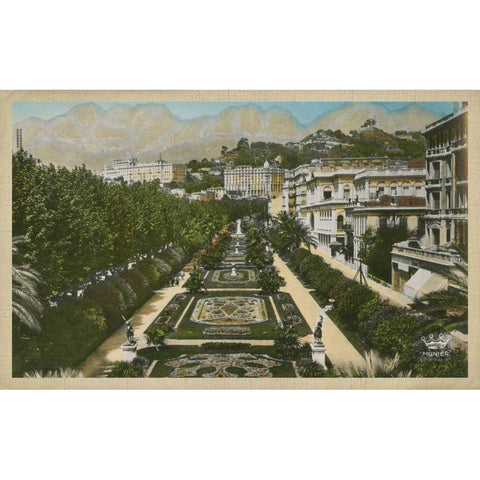 The Cote dAzur V Black Modern Wood Framed Art Print by Unknown