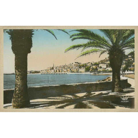 The Cote dAzur VI Black Modern Wood Framed Art Print by Unknown