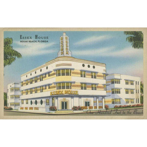 Miami Beach I Black Modern Wood Framed Art Print by Unknown