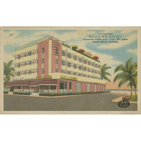 Miami Beach VI Black Modern Wood Framed Art Print with Double Matting by Unknown