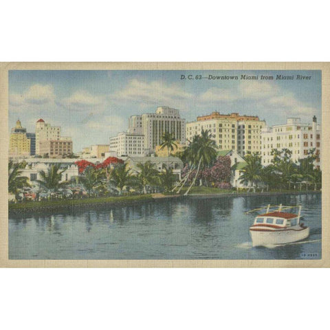 Miami Beach VIII Black Modern Wood Framed Art Print with Double Matting by Unknown