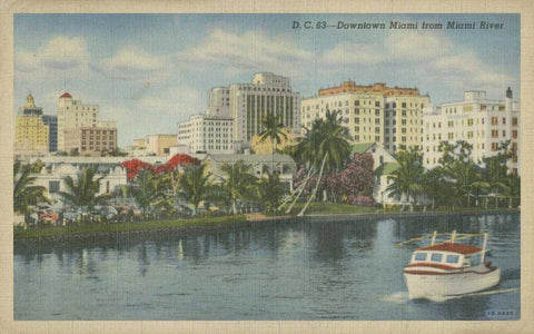 Miami Beach VIII Black Ornate Wood Framed Art Print with Double Matting by Unknown