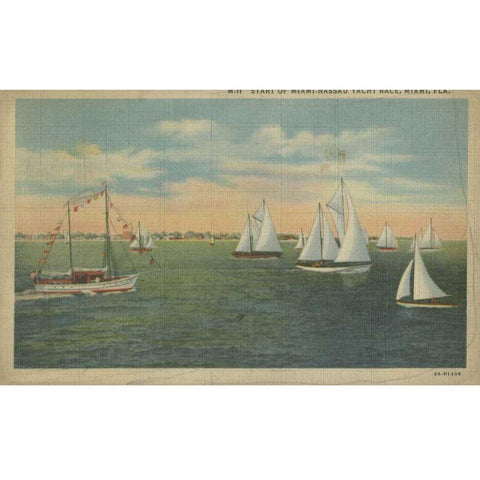 Miami Beach IX Black Modern Wood Framed Art Print by Unknown