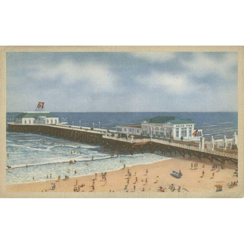 Atlantic City, NJ- I White Modern Wood Framed Art Print by Unknown