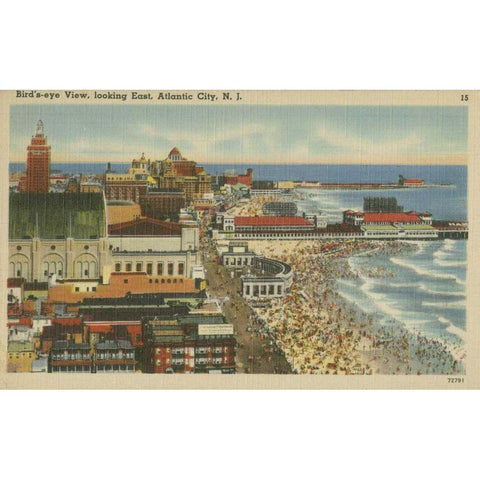 Atlantic City, NJ- III Black Modern Wood Framed Art Print with Double Matting by Unknown