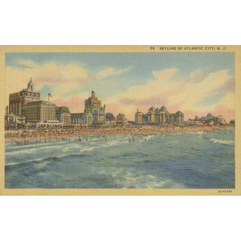 Atlantic City, NJ- IV Black Modern Wood Framed Art Print by Unknown