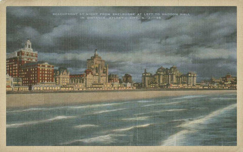 Atlantic City, NJ- VII White Modern Wood Framed Art Print with Double Matting by Unknown