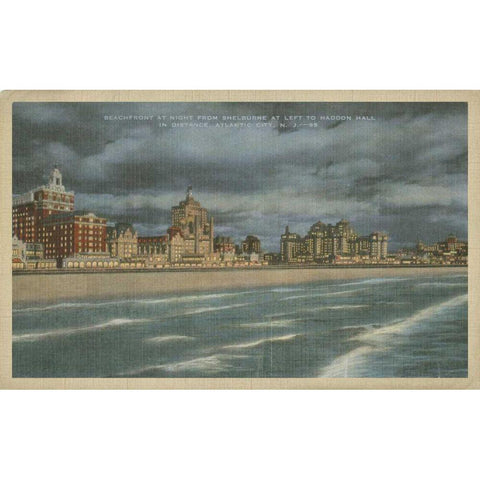 Atlantic City, NJ- VII Black Modern Wood Framed Art Print with Double Matting by Unknown
